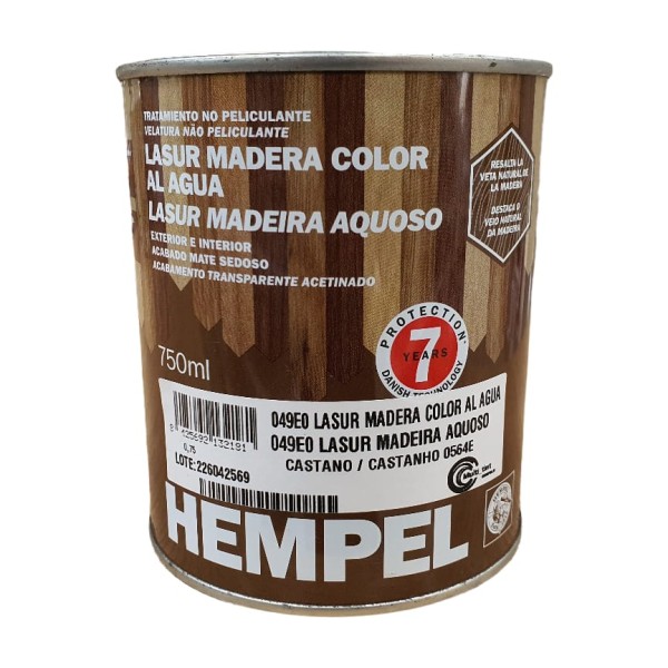 Lasur Madera Color Al Agua 750ml Castanho 0564E